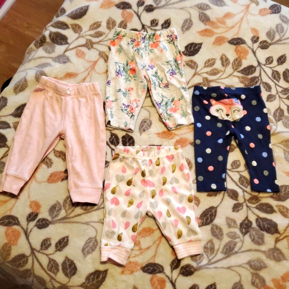 0-3 M Baby Girl Pants